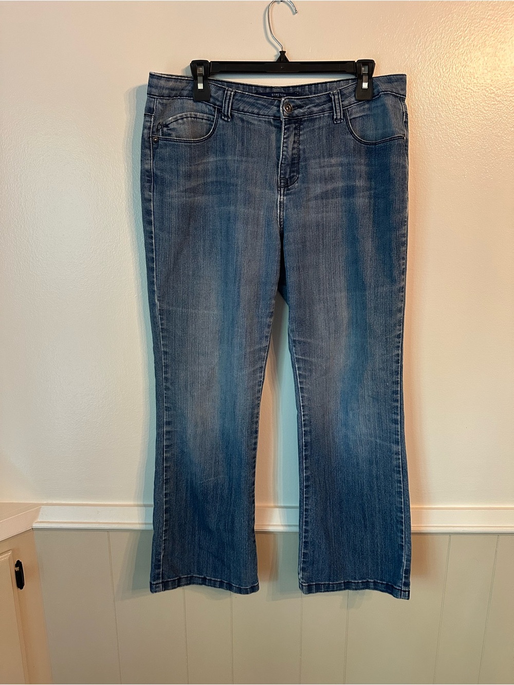 bill blass Women's Straight-Leg Blue Denim Jeans - Size 12P